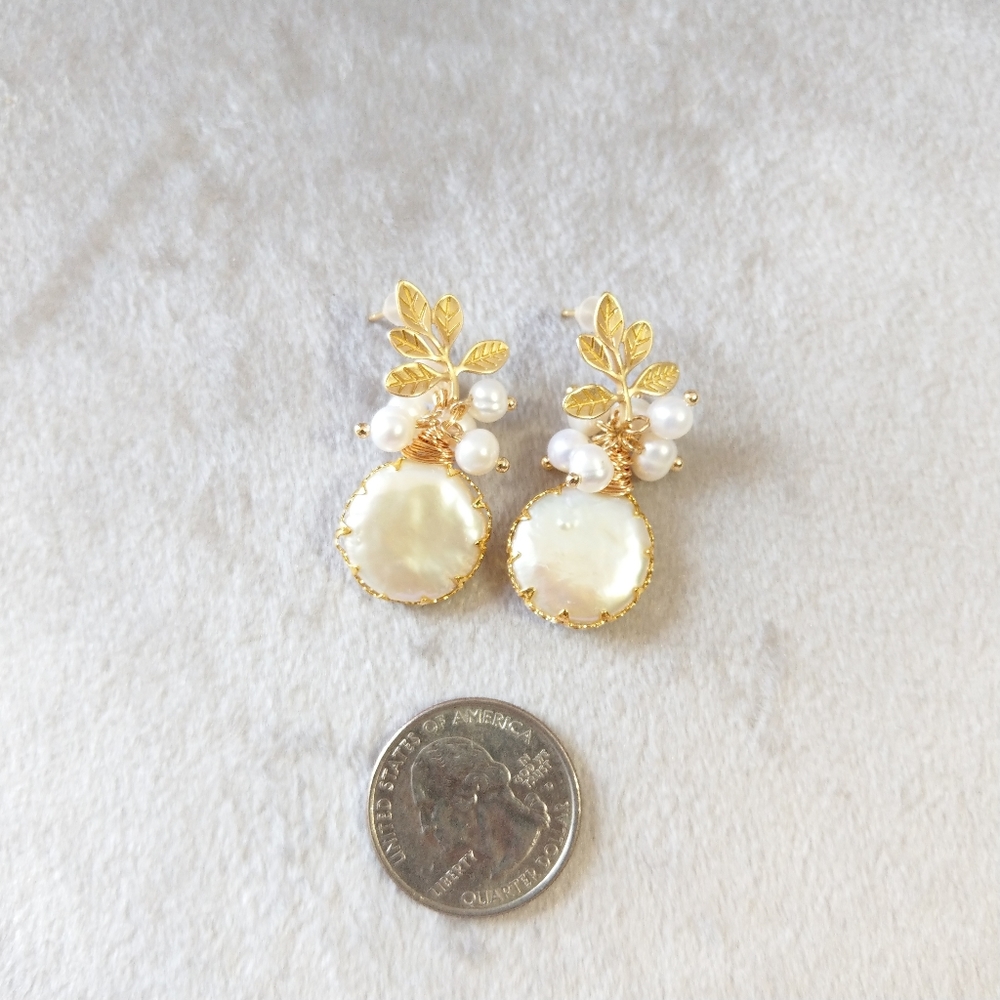 🔥LAST 1🔥FRESHWATER BAROQUE PEARL EARRINGS - Picture 6 of 8